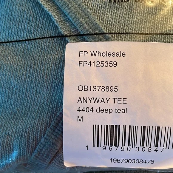 Free People Anyway Tee Deep Teal - Picture 5 of 7